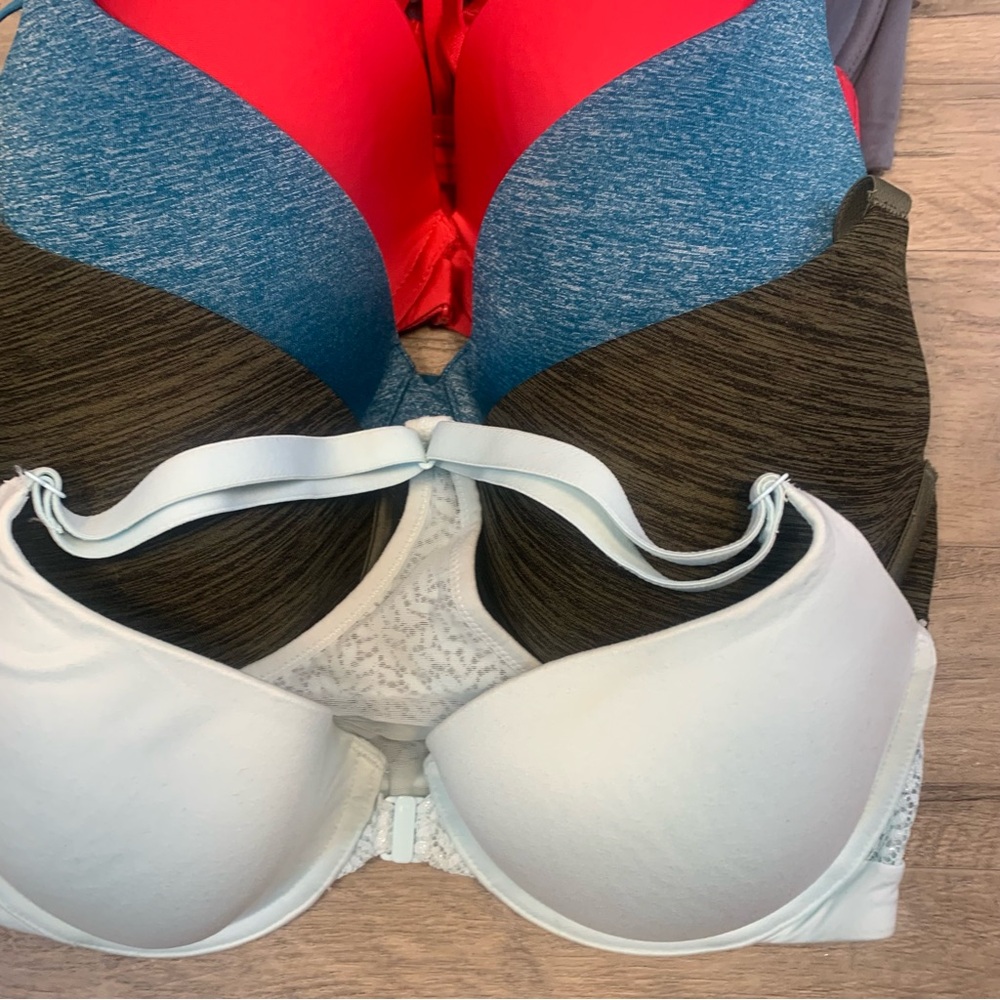 Victoria Secret Bundle 5 Variety Bras Lined Demi Uplift Semi Racerback - Picture 4 of 11